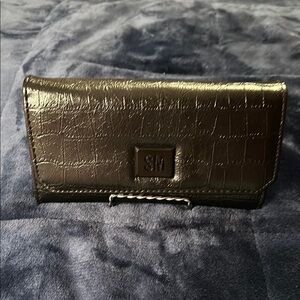 Steve Madden Embossed Black Wallet